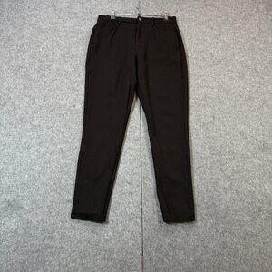 Michael Kors Pants Womens Medium Black Viscose Straight Stretch Pockets Zip Fly